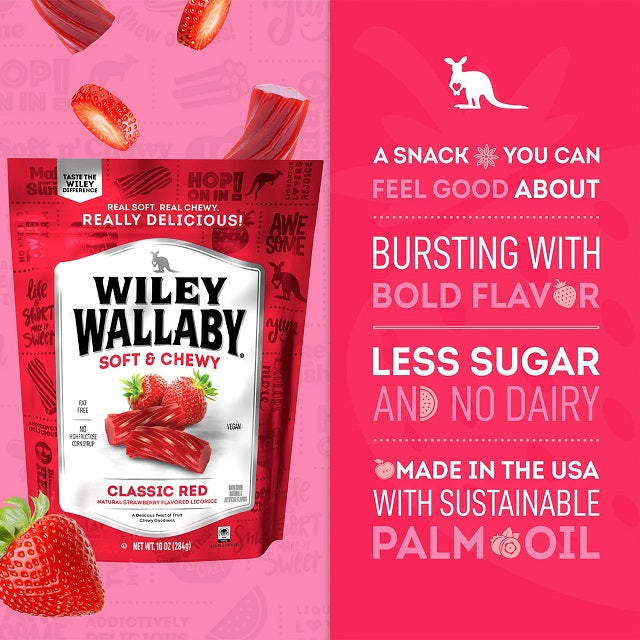 Wiley Wallaby Original Red Licorice 10 oz.
