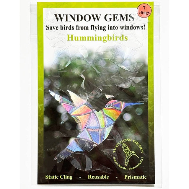 Window Gems Hummingbirds 7 Piece Prismatic Window Decals