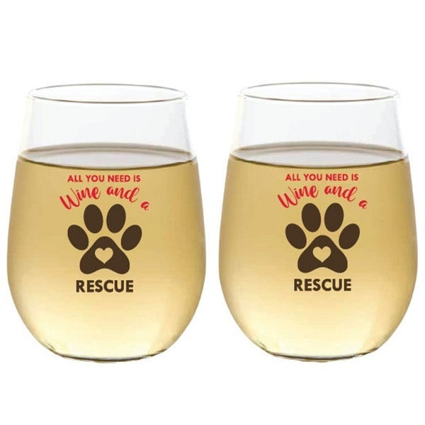 Wine-Oh! 2-Piece Stemless Shatterproof 16 oz. Wine Glasses, Chihuahua —  Ellington Agway