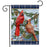 Wintertime Cardinals Garden Flag