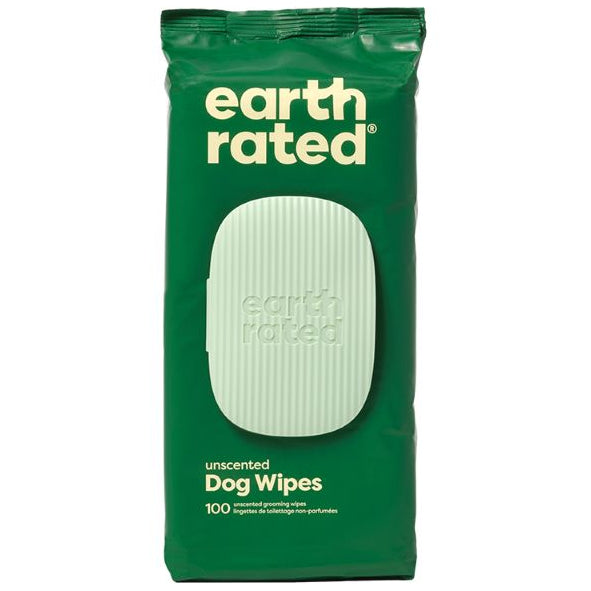 Earth Rated Hypoallergenic Pet Grooming Wipes, Unscented 100 count