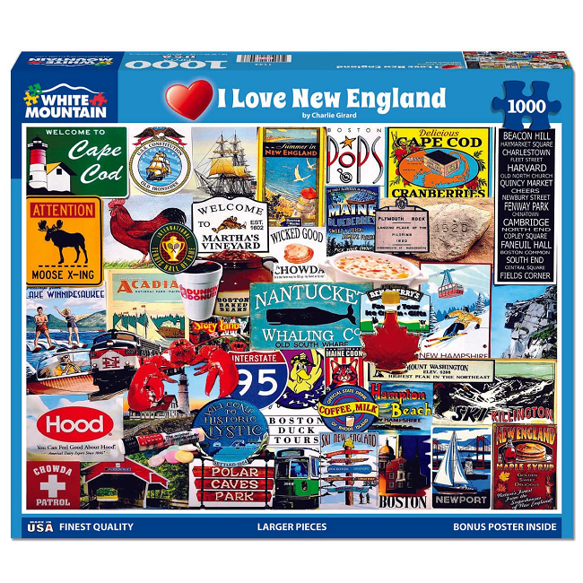 I love New England Puzzle 1000 Piece White Mountain Puzzles