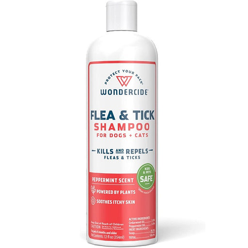 Wondercide Flea & Tick Shampoo for Dogs & Cats with Natural Essential Oils 12 oz.
