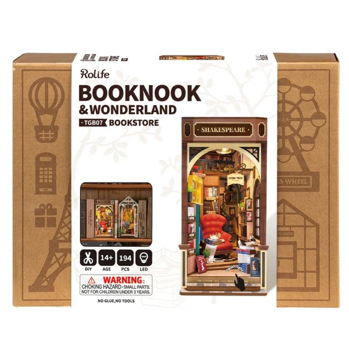 DIY Miniature House Book Nook Kit: Bookstore