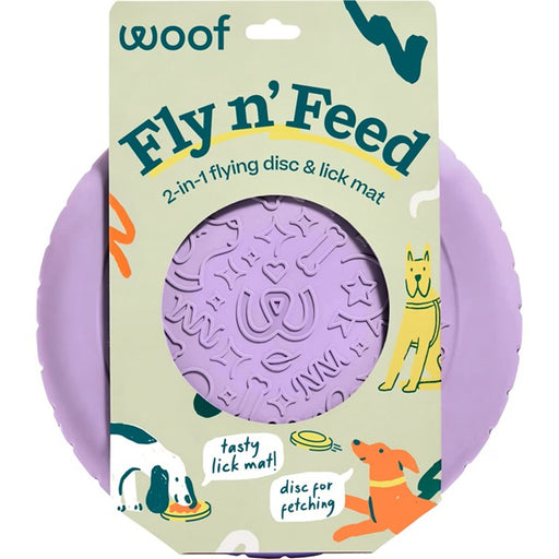Woof Forager Fly N' Feed 2-in-1 Flying Disc Dog Toy & Lick Mat