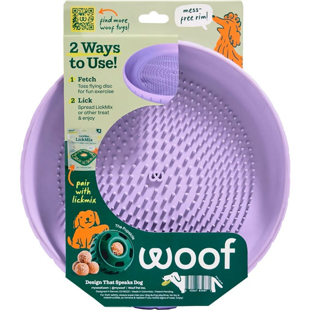 Woof Forager Fly N' Feed 2-in-1 Flying Disc Dog Toy & Lick Mat