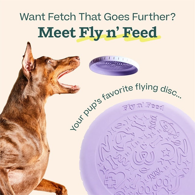 Woof Forager Fly N' Feed 2-in-1 Flying Disc Dog Toy & Lick Mat
