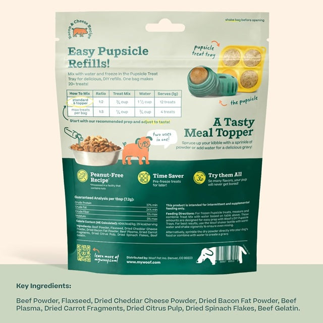 Pupsicle Treat Mix Bacon & Cheese Recipe DIY Lickable Dog Treats 5.5-oz