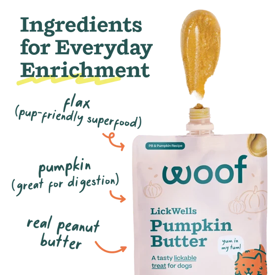 Woof LickWells Pumpkin Butter 12 oz Ready to Serve