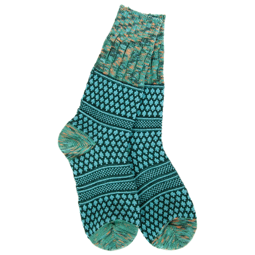 World's Softest Women's Weekend Gallery Textured Crew Sock, Woodland