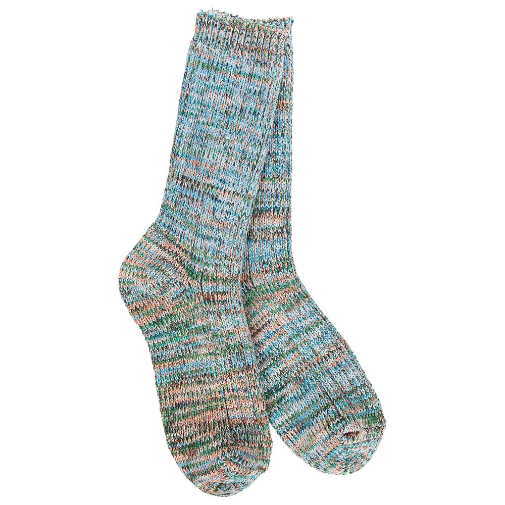 World's Softest Women's Weekend Missioni Crew Sock, Coastal