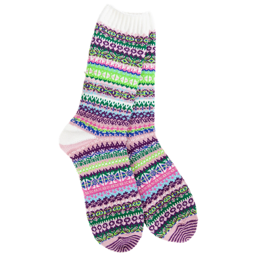World's Softest Women's Weekend Nordic Crew Sock, Botanical