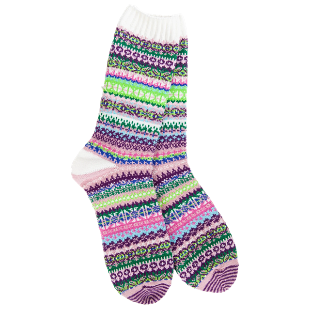 World's Softest Women's Weekend Nordic Crew Sock, Botanical