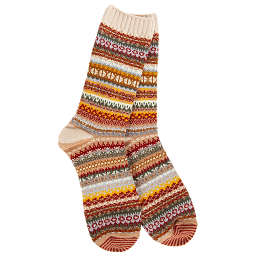 World's Softest Women's Weekend Nordic Crew Sock, Cashew