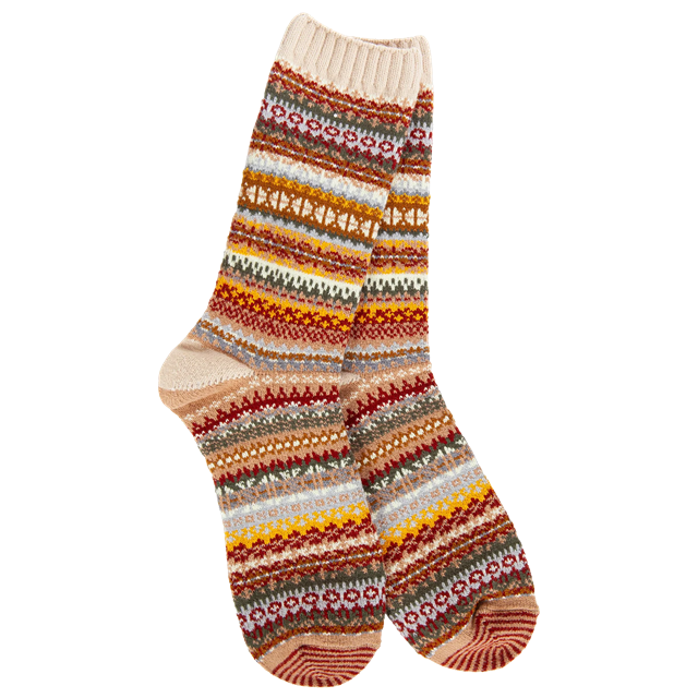 World's Softest Women's Weekend Nordic Crew Sock, Cashew