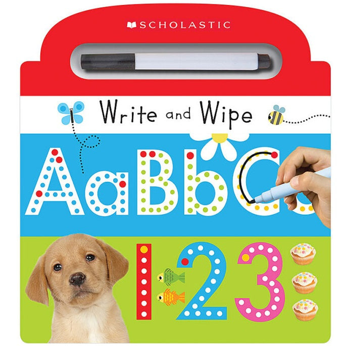 Scholastic Early Learners Book: Write and Wipe ABC 123