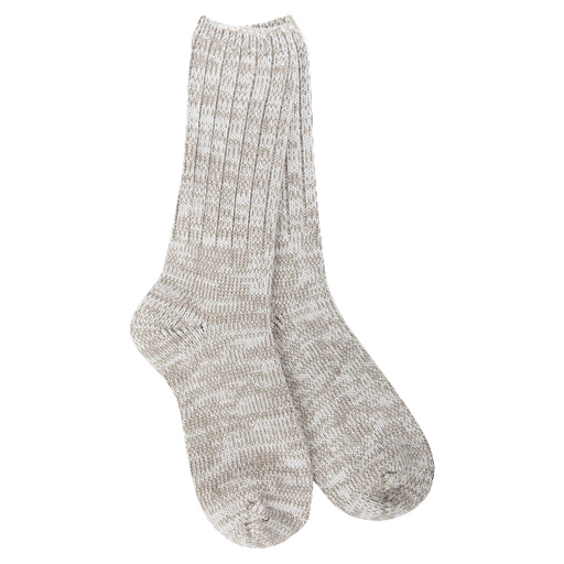 World's Softest Women's Weekend Ragg Crew Sock, Mushroom