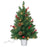 2ft Pre-Lit Artificial Tree with Pinecones