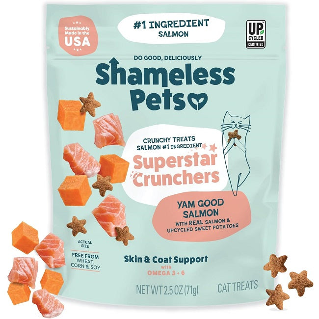 Superstar Crunchers Yam Good Salmon Crunchy Cat Treats 2.5oz
