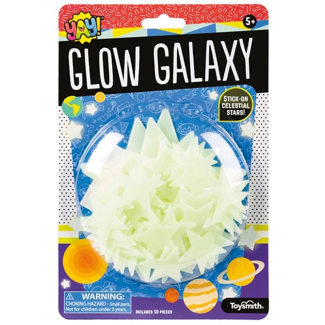 Glow Galaxy 50-Piece Glow-in-the-Dark Stick-On Star Set