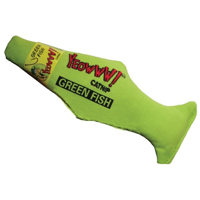 Yeowww! Green Fish Catnip Toy