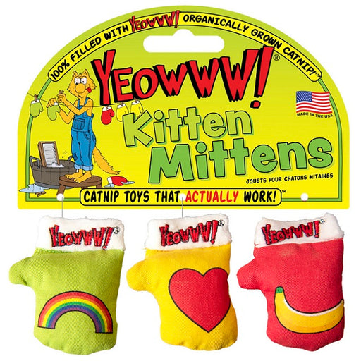 Yeowww! Kitten Mittens 3-Pack Catnip Toy