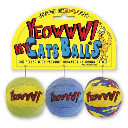 Yeowww! My Cats Ball 3-Packs Catnip Toy