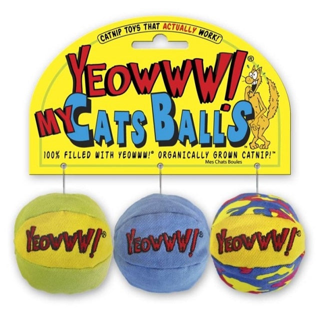 Yeowww! My Cats Ball 3-Packs Catnip Toy