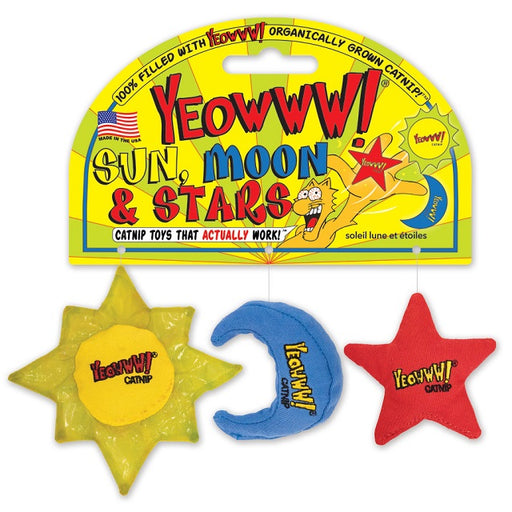Yeowww! Sun, Moon, & Stars 3-Pack Catnip Toy