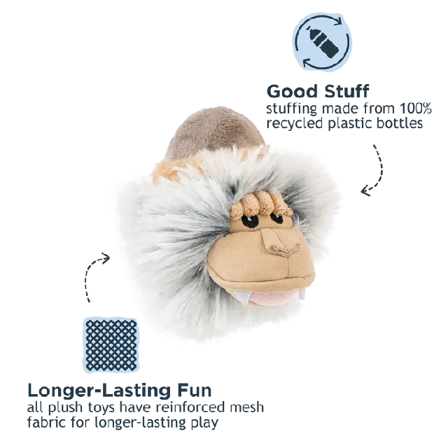 Tall Tails 2-in-1 Yeti Head with Hat Fetch Ball Dog Toy