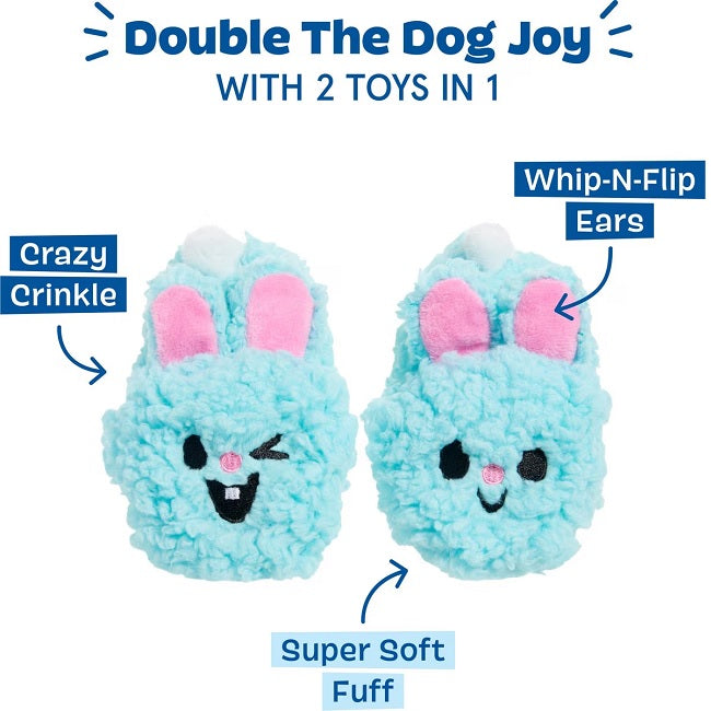 Bark YIPPY & SKIPPY SLIPPIES Dog Plush Toy, X-Small