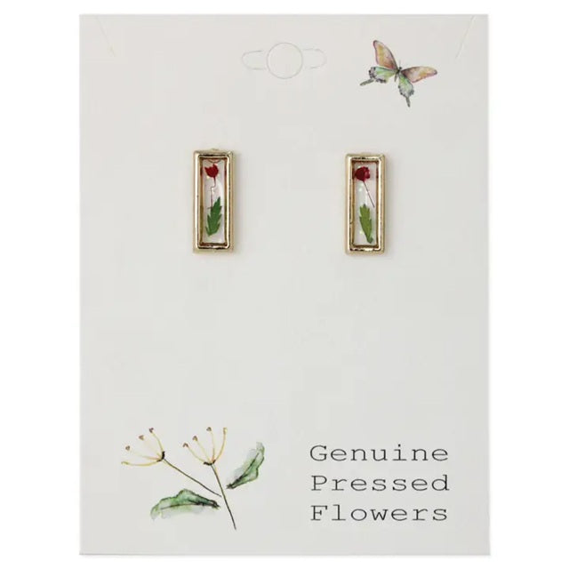 Cottage Classic Dried Flower Bar Post Earring