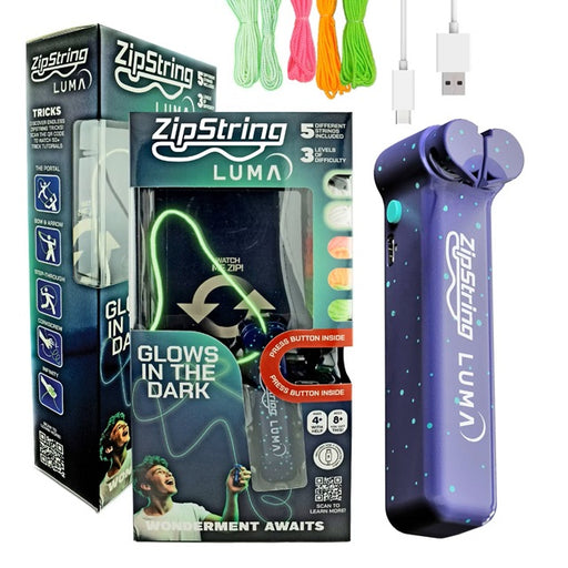 ZipString Luma Glow-in-the-Dark Loop String Toy
