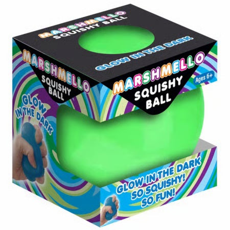 Zorbitz Marshmello Squishy Glow in the Dark Ball, Assorted Colors