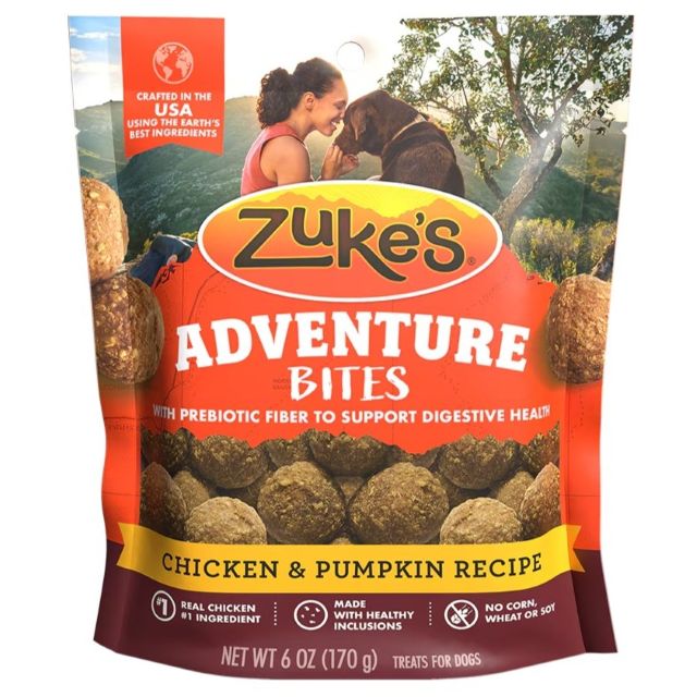 Zuke's Adventure Bites Chicken & Pumpkin Recipe Soft & Chewy Dog Treats 6 oz.
