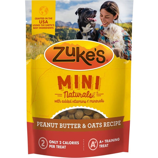 Zuke's Mini Naturals Peanut Butter & Oats Recipe Dog Treats 6 oz.