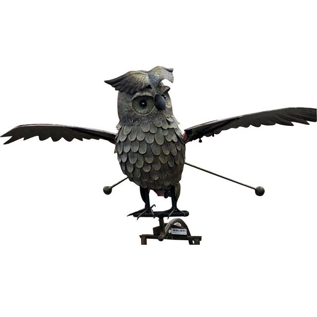Giant Metal Flying Owl Rocking Garden Stake ZYCT820