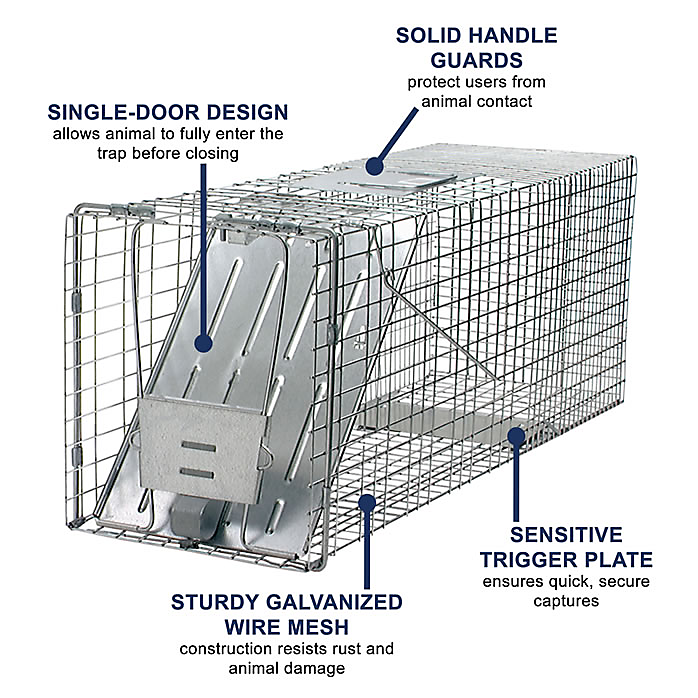 Havahart Large 1-Door Professional Live Animal Cage Trap for