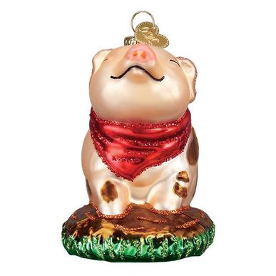 Old World Christmas Piggy In The Puddle Ornament