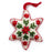 White Six Pointed Star Embroidered Wool Ornament