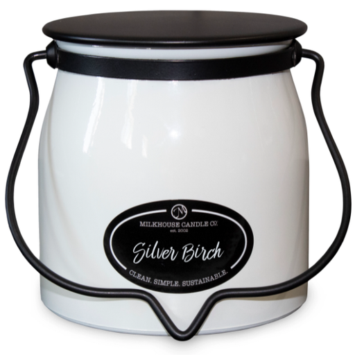 Milkhouse Creamery Collection Soy Candle: Silver Birch, 16-oz. Butter Jar