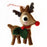 Reindeer with Holly Felt Wool Christmas Ornament