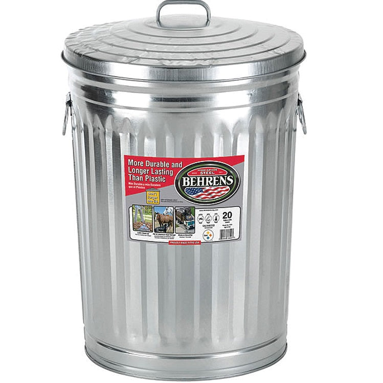 Trash Can, Galvanized - 20 Gallon