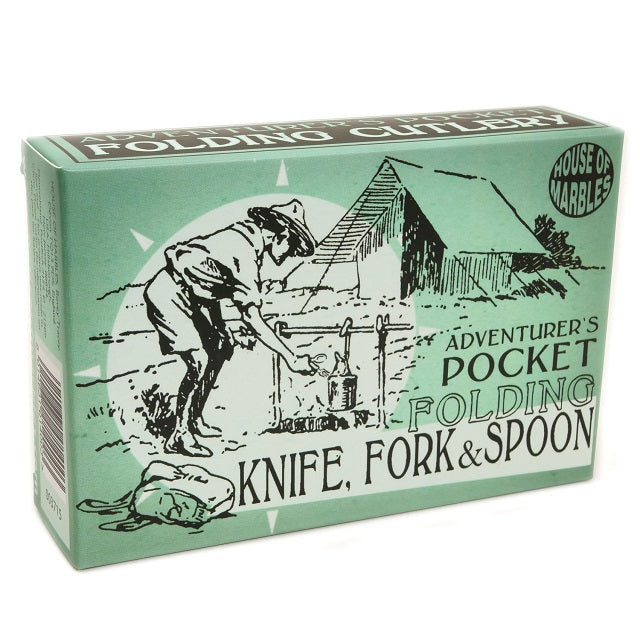 Adventurer's Pocket Folding Knife, Fork & Spoon