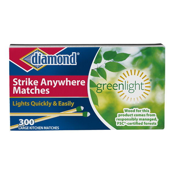 Diamond Greenlight Strike Anywhere Kitchen Matches 300-Count