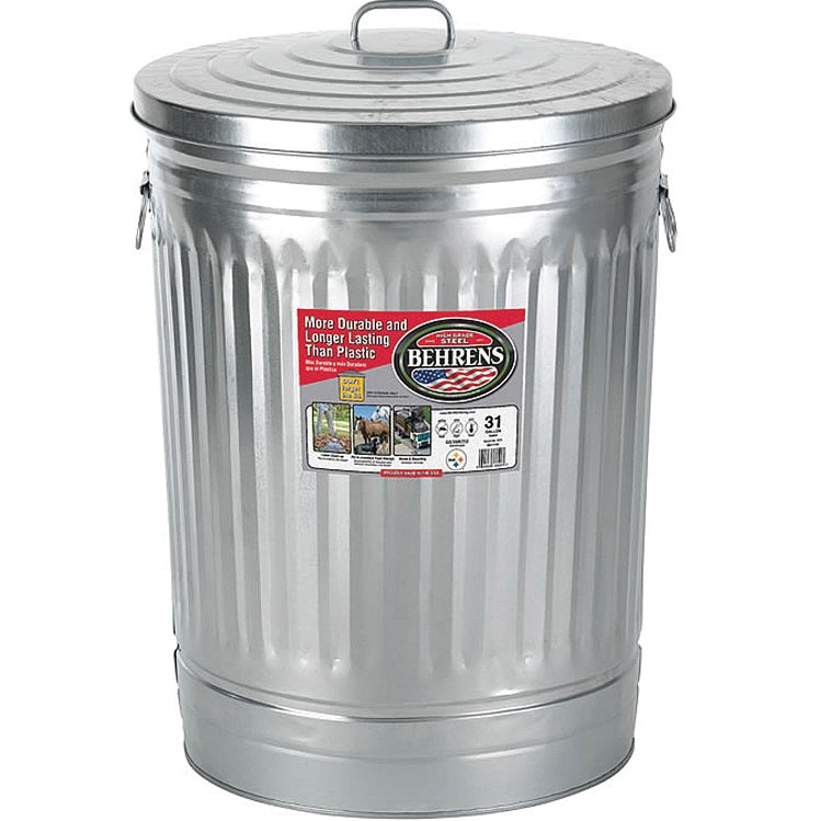 Trash Can, Galvanized - 31 Gallon