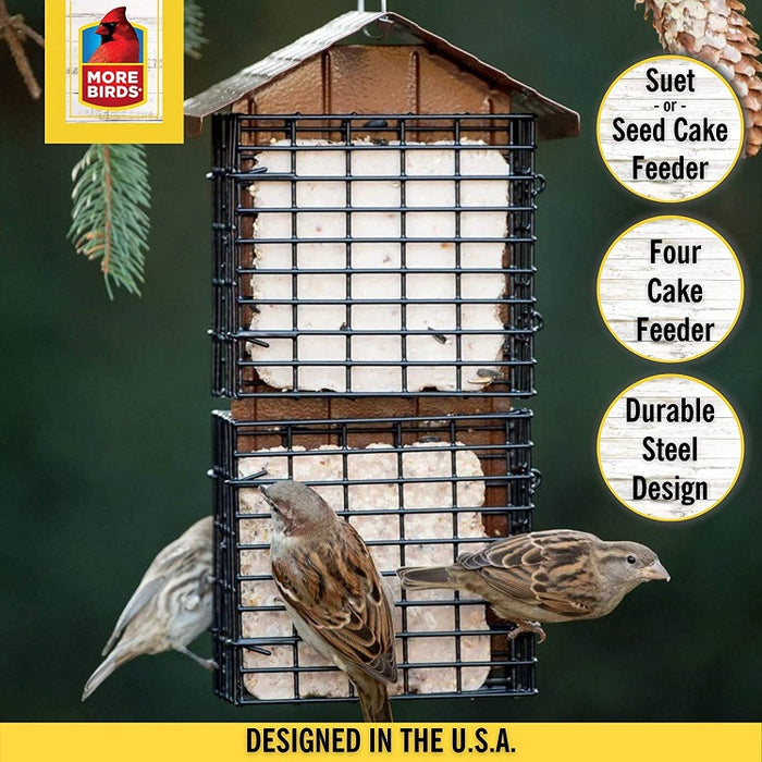 Four-Cake Suet Buffet With Weather Guard