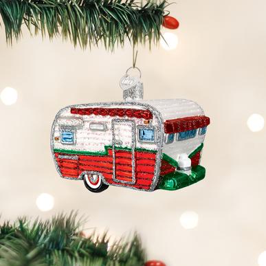 Old World Christmas Travel Trailer Ornament