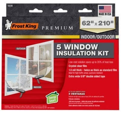 Window Insulation Kit, Heavy-Duty Indoor/Outdoor - 5 Windows — Ellington  Agway