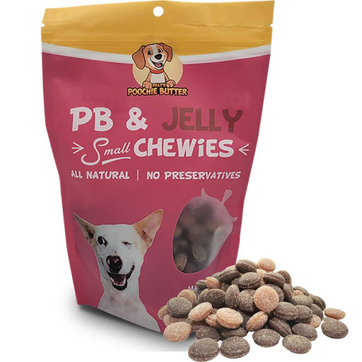 Poochie BUtter Peanut Butter & Jelly Small Chewy Dog Treats
